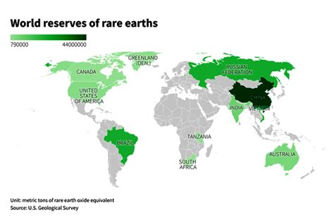 レアアース 埋蔵量 ランキング：未来の技術を支える地下の宝